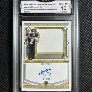 2020 Panini National Treasures Laviska Shenault Patch Auto /99 RC Rookie GMA 10